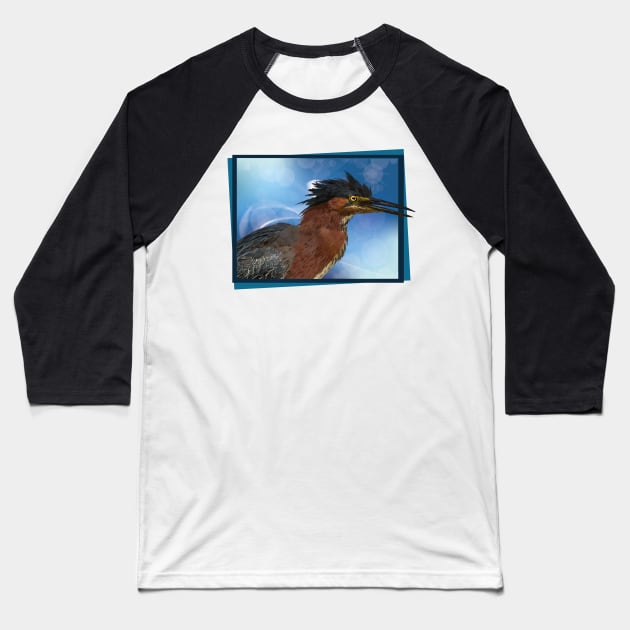 Reddish Egret Baseball T-Shirt by obscurite